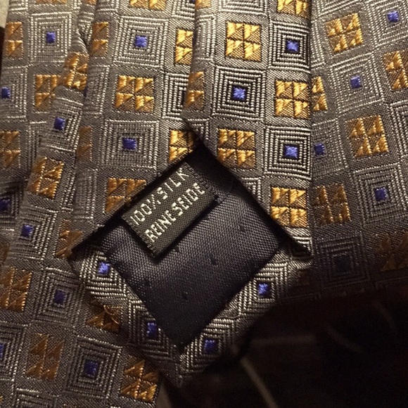 Manzoni tie Colorful Colors of Copper Blue Silver - Picture 6 of 8